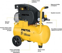 Compresor 20 litros-lubricado-potencia máxima-2 12-HP-120V PETRUL5